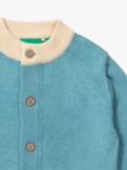 Little Green Radicals Baby Organic Cotton From One To Another Sunshine Knit Cardigan, Blue