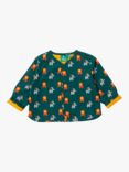 Little Green Radicals Baby Organic Cotton Wild Reversible Collarless Spring Jacket, Green/Sunshine