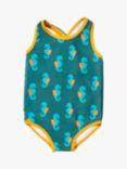 Little Green Radicals Baby Seahorse UPF 50+ Recycled One Piece Swimsuit, Green