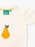 Little Green Radicals Baby Organic Cotton Pear Short Sleeve T-Shirt, White