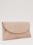 Phase Eight Suede Clutch Bag, Neutral
