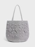 Gerard Darel Lolia Textured Shopper Bag, Silver