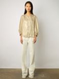 Gerard Darel Alynn Soft Lurex Blouse, Gold