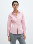 Mango Sofia Essential Long Sleeve Shirt, Pink