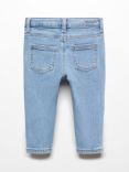Mango Kids' Diego Cotton Skinny Jeans, Open Blue