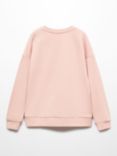 Mango Kids' Dublini Cotton Sweatshirt, Pink