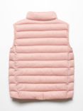 Mango Kids' Quilted Gilet, Pink