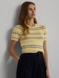 Lauren Ralph Lauren Ceirtay Fair Isle Short Sleeve Jumper, Multi