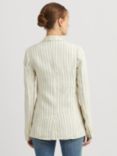 Lauren Ralph Lauren Lawdro Stripe Cotton Linen Blend Blazer, Natural/Multi