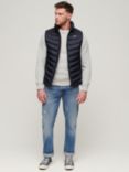 Superdry Non-Hooded Fuji Padded Gilet, Eclipse Navy