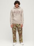 Superdry Classic Vintage Logo Heritage Hoodie, Lavin Beige Marl