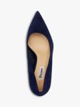 Dune Absolute Suede Pointed Toe Court Shoes, Navy