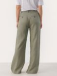 Part Two Ninnes Wide Leg Linen Trousers, Vetiver