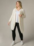 Live Unlimited Curve Knitted Waterfall Cardigan, Neutral, Natural
