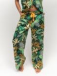 Cyberjammies Gabrielle Palm Leaf Print Wide Leg Pyjama Bottoms