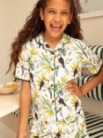 Minijammies Kids' Gabrielle Toucan Printed Jersey Shorty Pyjama Set, White/Multi