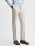 Reiss Grove Moleskin Trousers, Stone