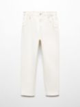 Mango Kids'  Paperbag Jeans, White