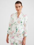 Hobbs Suzanna Tailored Floral Tweed Jacket, Ivory/Multi
