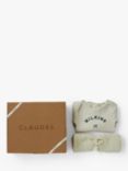 Claude & Co Baby Organic Cotton Milking It Bodysuit & Muslin Gift Set, Oat