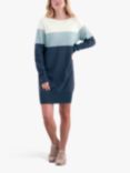 Celtic & Co. Super Soft Slouch Colour Block Jumper Dress, Sky