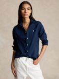 Polo Ralph Lauren Linen Relaxed Fit Shirt, Navy