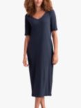 Celtic & Co. Linen Cotton Blend V-Neck Midi Dress