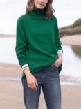 Celtic & Co. Geelong Slouch Roll Neck Jumper, Emerald