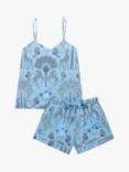 myza Organic Cotton Favourite Travels Cami Pyjama Set, Blue