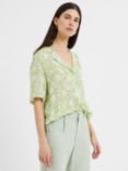 Great Plains Cadiz Floral Short Sleeve Shirt, Kiwi Milk