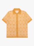Far Afield Zigger Short Sleeve Cardigan, Yellow/Multi