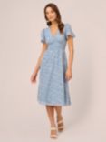 Adrianna Papell Burnout Midi Dress, Dusty Blue