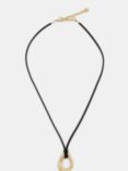 HUSH Ophelia Oval Open Pendant Necklace, Gold