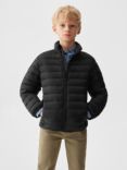 Mango Kids' Unico Quilted Jacket, Black