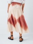 Leon & Harper Juize Tie Dye Tiered Maxi Skirt, Coral