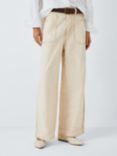 Leon & Harper Prag Wide Leg Trousers, Ecru