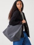 HUSH Bec Oversized Holdall Bag, Charcoal Grey