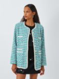Sister Jane Dream Check Tweed Jacket, Turquoise/Multi