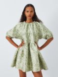 Sister Jane Thimble Floral Tiered Mini Dress, Light Green