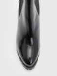 AllSaints Sarris Patent Leather Boots, Black