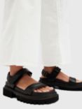 AllSaints Rory Leather Sandals, Black