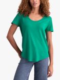Celtic & Co. Linen Blend Scoop Neck T-Shirt, Emerald