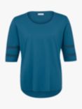 Celtic & Co. Organic Cotton Sleeve Detail Jersey Top, Icelandic Blue
