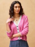 Brora Cashmere Contrast Trim Cardigan