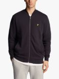 Lyle & Scott Loopback Jersey Bomber Jacket, Dark Navy