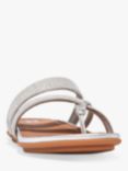 FitFlop Gracie Strappy Toe Post Sandals, Silver