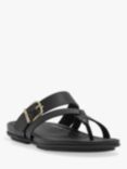 FitFlop Gracie Leather Strappy Toe Post Sandals, Black