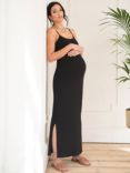 Seraphine Heather Maxi Maternity Dress, Black