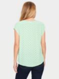 Saint Tropez Blanca Adele Graphic Print Blouse, Light Green