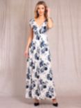 Alie Street Sophia Floral Print Jersey Maxi Dress, Oyster/Blue